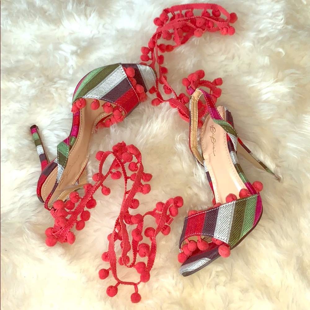 Pom Pom Statement Heels - Picture 3 of 7